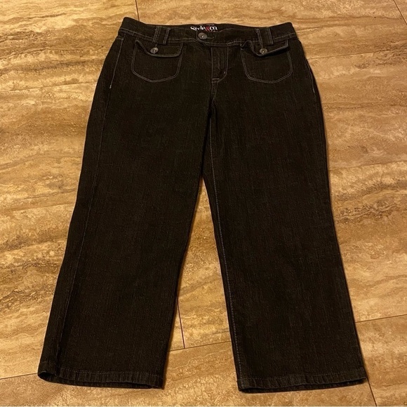 Style & Co Women ‘s Jean Capri 4 Pockets Blue Size 6 Waist 32 - Picture 1 of 14